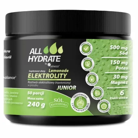 ALLHydrate Elektrolity Junior Lemon 240 g - Medicaline