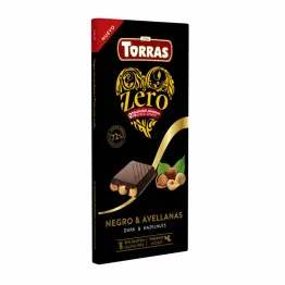 Czekolada ZERO Gorzka Orzechy Laskowe Bez Dodatku Cukru 150 g Torras