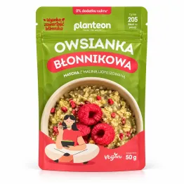 Owsianka Błonnikowa Matcha z Maliną Liofilizowaną Bez Dodatku Cukru 50 g - Planteon