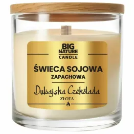 Świeca Sojowa o Zapachu Czekolada Dubajska Złota 225 g - Big Nature