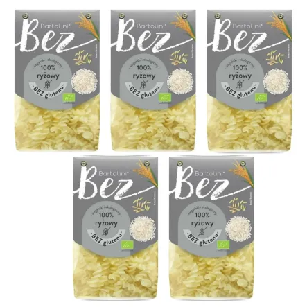 5 x Makaron Ryżowy Świderki Bezglutenowy Bio 250 g - Bartolini