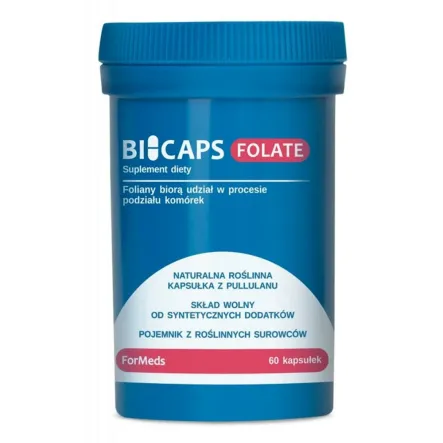Bicaps Folate 60 Porcji Formeds - Folian (L-metylofolian wapnia)