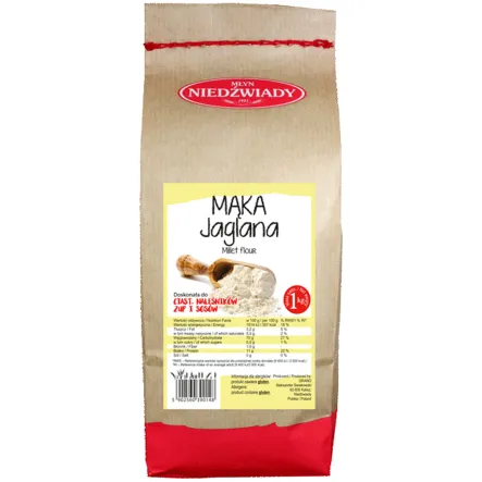 Mąka Jaglana 1 kg Młyn Niedźwiady - Przecena Krótka Data Minimalnej Trwałości