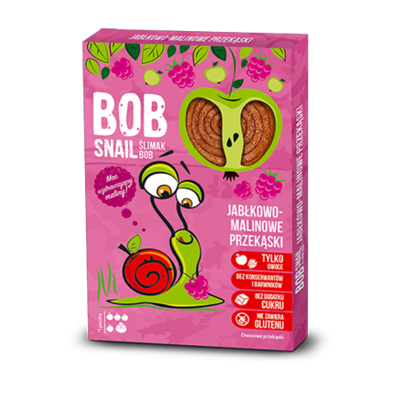 Przekąska Jabłkowo-Malinowa Bez Dodatku Cukru 60 g - Bob Snail