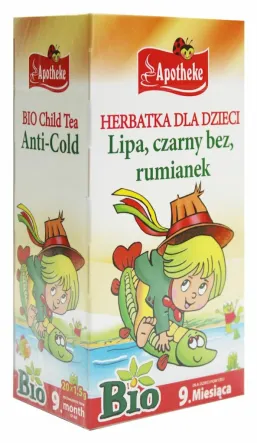 Herbatka Dla Dzieci Przy Przeziębieniu Bio 20 x 1,5 g - Apotheke