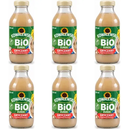 6 x Żurek Gryczany Bezglutenowy Koncentrat Bio 320 ml - Kowalewski