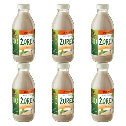 6 x Żurek Gryczany Bezglutenowy Koncentrat Bio 320 ml - Kowalewski