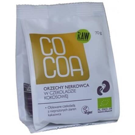 Orzechy Nerkowca w Czekoladzie Kokosowej Bio 70 g - Cocoa 