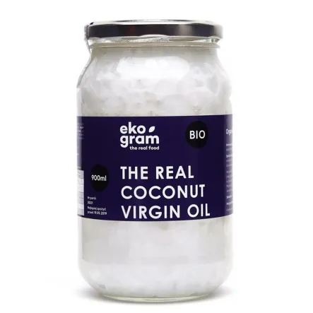 Olej Kokosowy Zimnotłoczony Bio 800g-Ekogram Zielonki