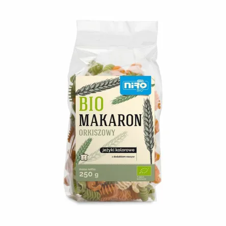 Makaron Orkiszowy Kolorowy Jeżyki Bio 250 g - Niro