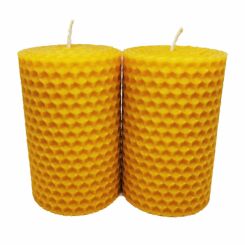 Świece z Wosku Pszczelego 8 cm x5 cm 2 szt Pasieka Jurajska