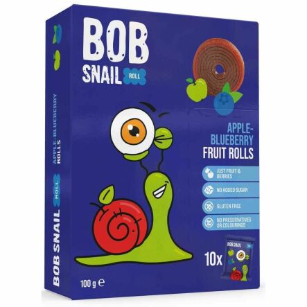 Przekąska Jabłko i Borówka 100 g (10 Sztuk) - Bob Snail