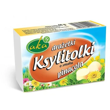 Drażetki Pudrowe Ksylitolki Smak Pinacola 40 g Aka