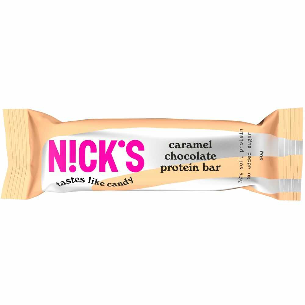 Baton Proteinowy Słony Karmel w Mlecznej Czekoladzie 50 g - Nicks
