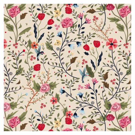 Serwetki Stołowe Bambusowe Birds And Leaves 20 Sztuk - Chic Mic