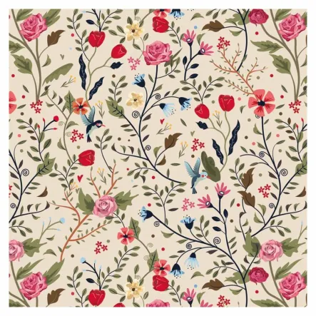 Serwetki Stołowe Bambusowe Birds And Leaves 20 Sztuk - Chic Mic