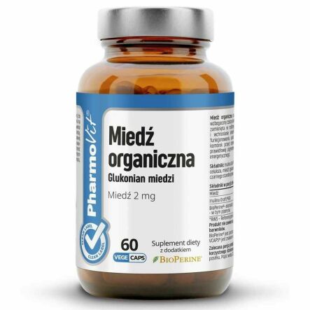 Miedź Organiczna 60 Kapsułek - Pharmovit