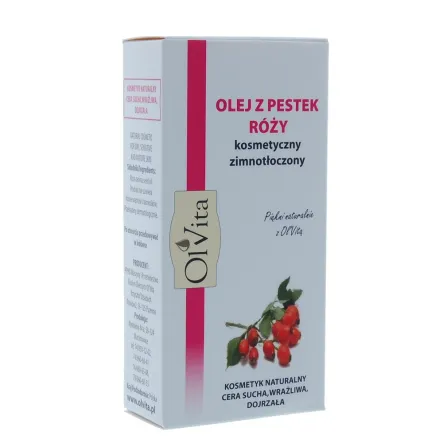 Kosmetyczny Olej z Pestek Róży Zimno Tłoczony 30ml - Ol'vita