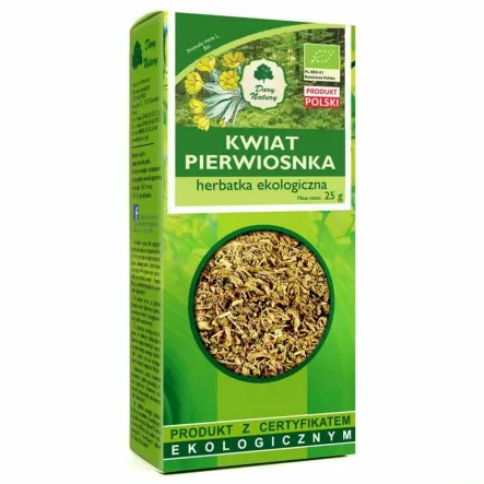 Pierwiosnek Kwiat Eko 25 g - Dary Natury