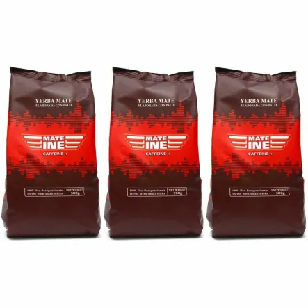 3 x Yerba Mate MATEINE Caffeine+ 500 g