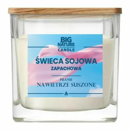 Świeca Sojowa Zapachowa PRANIE NA WIETRZE SUSZONE 220 g - Big Nature
