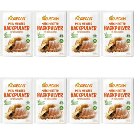 8 x Proszek do Pieczenia Bezglutenowy Bio 51 g (3 x 17 g) - Biovegan