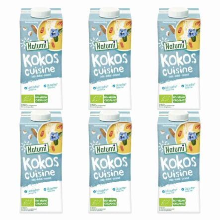 6 x Zagęszczony Produkt Kokosowy Bezglutenowy Bio 200 ml - Natumi 