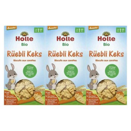 3 x Ciastka Marchewkowo - Orkiszowe Bio Demeter od 1. Roku Życia 125 g - Holle