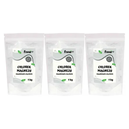 3 x Chlorek Magnezu Sześciowodny Płatki 1 kg - Fivio Up