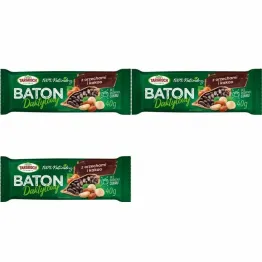 3 x Baton Daktylowy z Kakao i Orzechami Bez Dodatku Cukru 40 g - Targroch