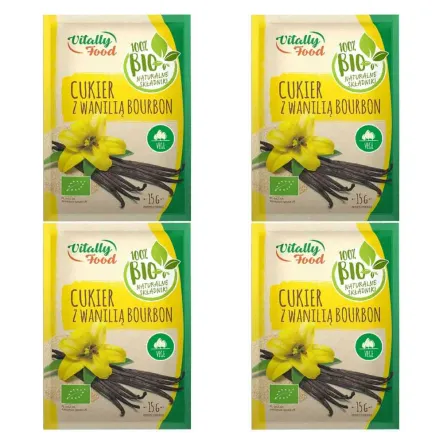 Cukier Waniliowy z Wanilią Bourbon Bio 15 g Wodzisław - Zestaw 4 x 15 g