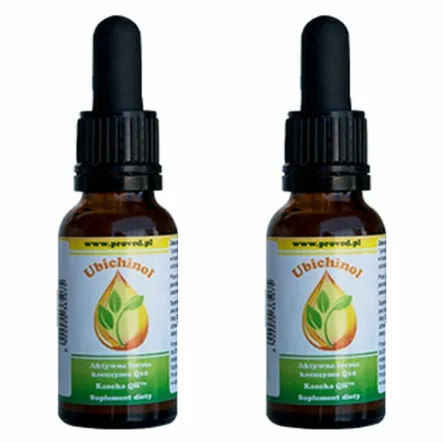 Zestaw 2 x Ubichinol (Aktywna forma Koenzymu Q10) 20 ml - Proved