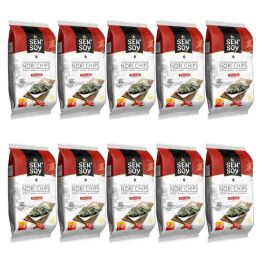10 x Chipsy Nori Kimchi z Alg Morskich 4,5 g - Sen Soy