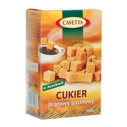 Cukier brązowy trzcinowy w kostkach Cavetta 500 g