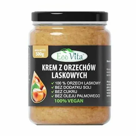 Krem Orzechy Laskowe 100% 500 g-  EOOVITA