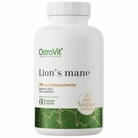 Lion's Mane (Soplówka Jeżowata) VEGE 60 Kapsułek - OstroVit