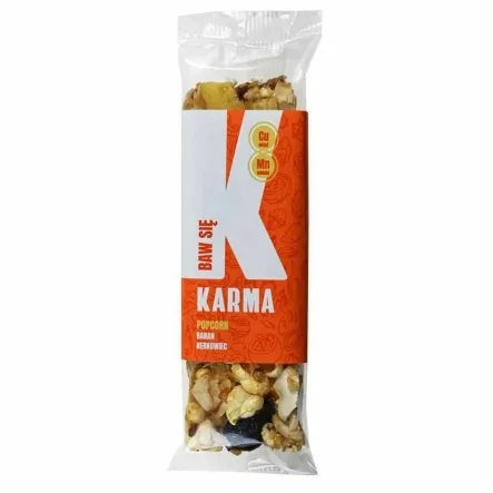 Baton Popcorn, Banan, Nerkowiec 35 g - Karma - Przecena Krótka Data Minimalnej Trwałości