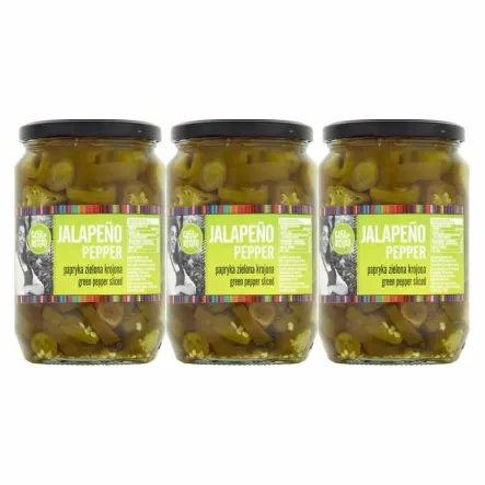 3 x Papryka Jalapeno Zielona Krojona 670 g - Casa de Mexico