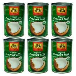6 x Mleczko Kokosowe Eko Ekstrakt Kokosowy 85% 400 ml Real Thai