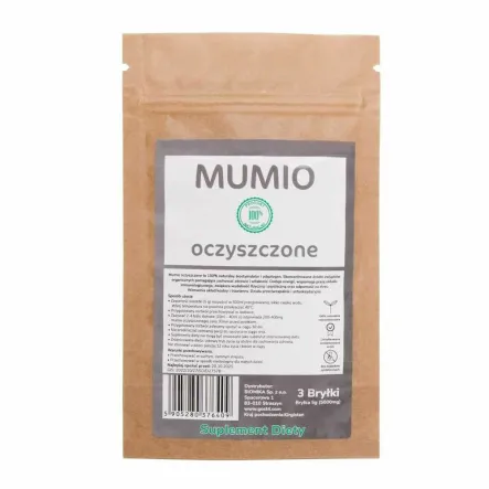 Mumio Oczyszczone 15 g (3 Bryłki x5 g) - Biomika 