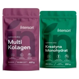 Multi Kolagen Pure 420 g + Kreatyna Monohydrat Pure 255 g - Intenson