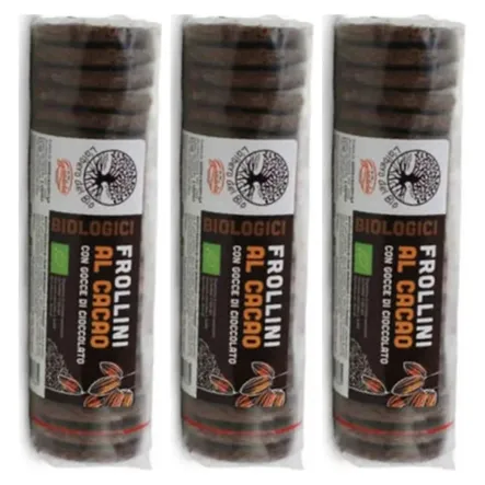 3 x Ciastka Kakaowe z Kawałkami Czekolady Wegańskie BIO 250 g - Gandola