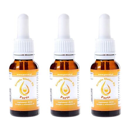 Zestaw 3 x Kropla Słońca Witamina D3 Forte 20 ml - Proved