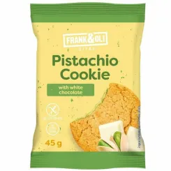 Ciastko Pistacjowe z Białą Czekoladą Bez Dodatku Cukru Bezglutenowe 45 g - Frank and Oli