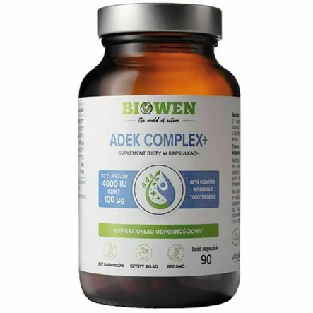 Witaminy ADEK Complex+ 90 Kapsułek -  Biowen