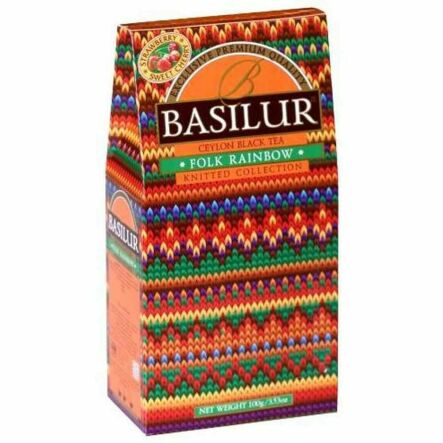 Herbata Czarna Liściasta z Dodatkami FOLK RAINBOW Stożek 100 g  - BASILUR 