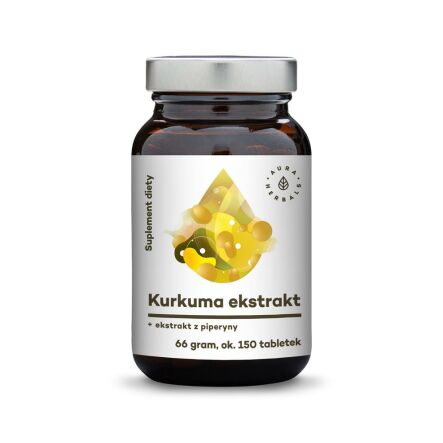 Kurkuma Ekstrakt W Tabletkach 66 g Aura Herbals