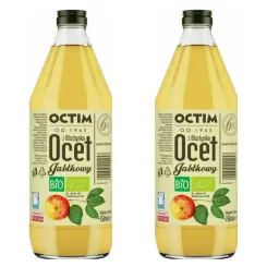 2 x Polski Ocet Jabłkowy 6%  Niefiltrowany Niepasteryzowany Bio 750 ml - Octim z Olsztynka