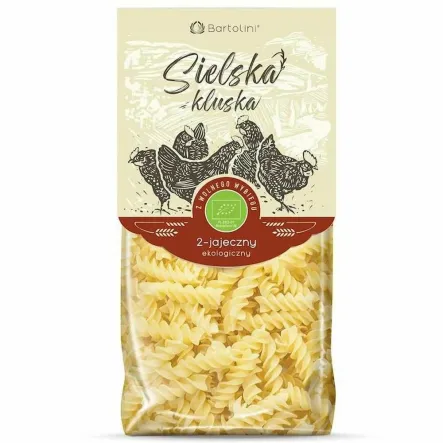 Makaron Semolinowy 2-Jajeczny z Wolnego Wybiegu Świderki BIO 250 g - Sielska Kluska