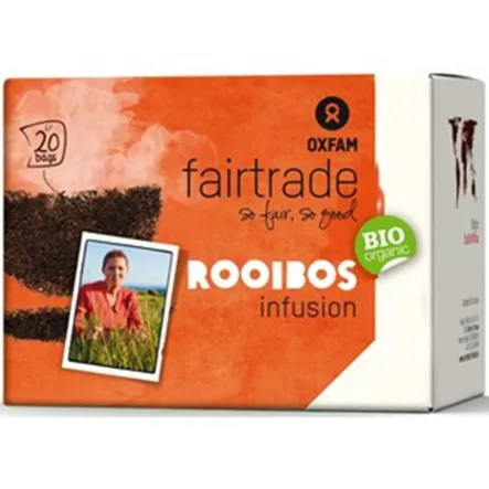Herbata Rooibos Infusion Fair Trade Bio 20 X 1,8 g Oxfam - Wyprzedaż